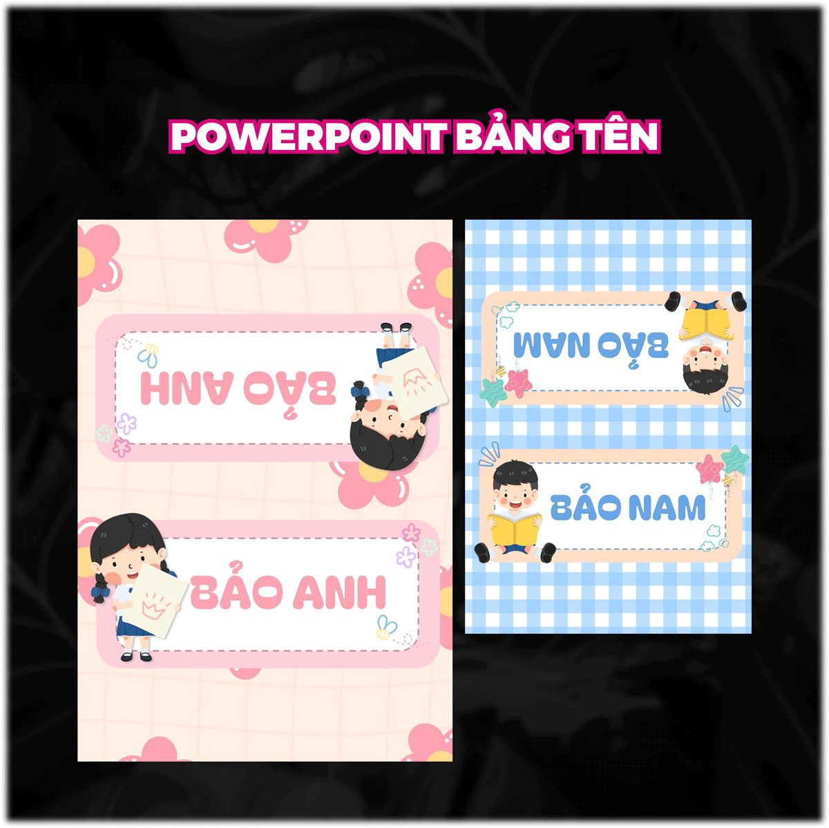 Powerpoint bảng tên